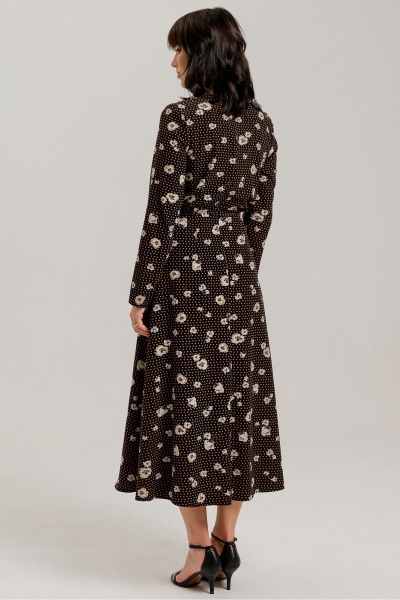 Платье приталенное с принтом и длинными рукавами JRSy 2506 - фото 3