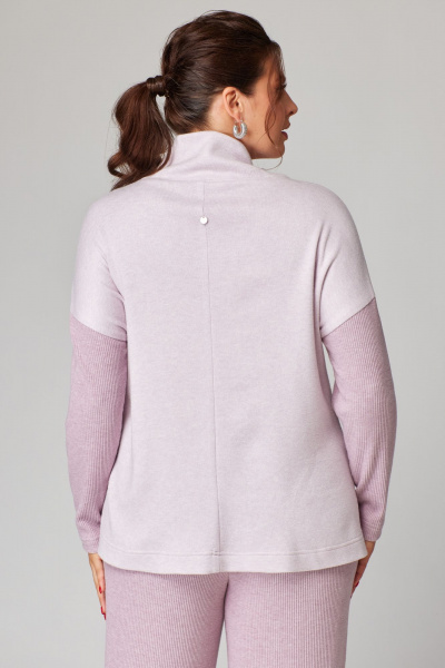 Нежный комплект туника и юбка из трикотажа Мишель стиль 1223 розовая_пастель - фото 10