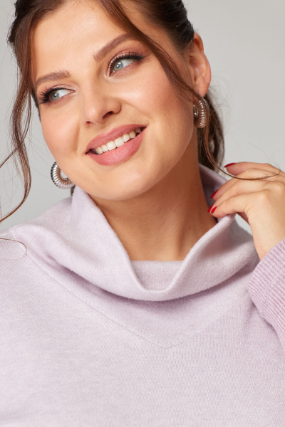 Нежный комплект туника и юбка из трикотажа Мишель стиль 1223 розовая_пастель - фото 8