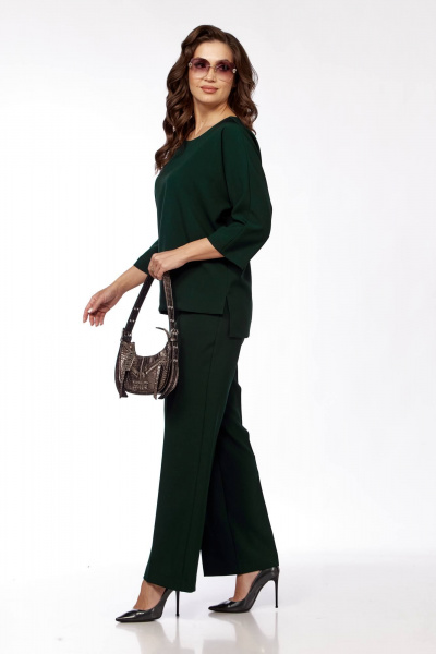 Элегантный женский комплект блуза с летучей мышью и брюки Taita plus 2423/1 бутылка - фото 7