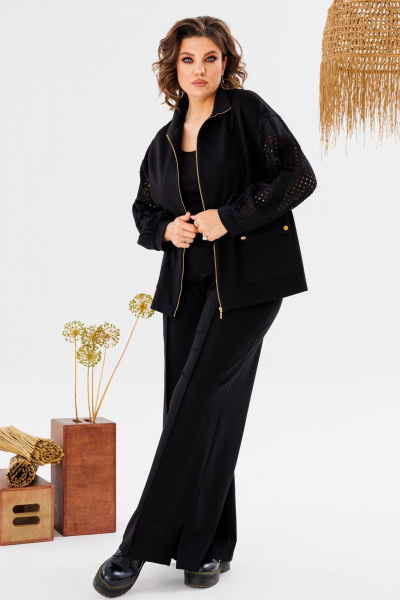 Демисезонный костюм жакет и брюки из хлопка и текстиля Romanovich Style 2-2719 - фото 4