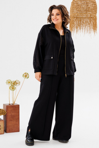 Демисезонный костюм жакет и брюки из хлопка и текстиля Romanovich Style 2-2719 - фото 3