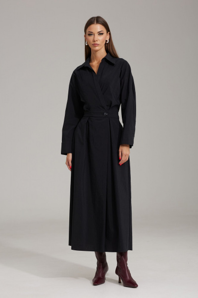 Платье приталенное со спущенным плечом и карманами N.O.W. 1478 - фото 6