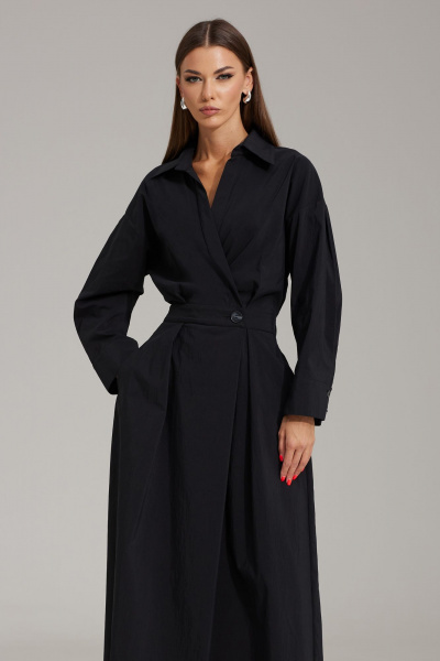 Платье приталенное со спущенным плечом и карманами N.O.W. 1478 - фото 5