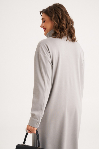 Демисезонное прямое платье из трикотажа с накладными карманами Almirastyle 369 - фото 6