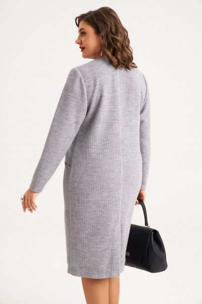 Демисезонное миди платье из трикотажа с накладными карманами Almirastyle 382 - фото 5