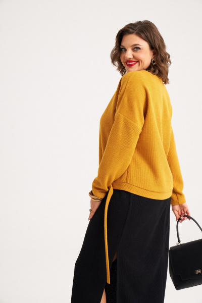 Демисезонный стильный комплект из джемпера и юбки из трикотажа Almirastyle 393 - фото 5