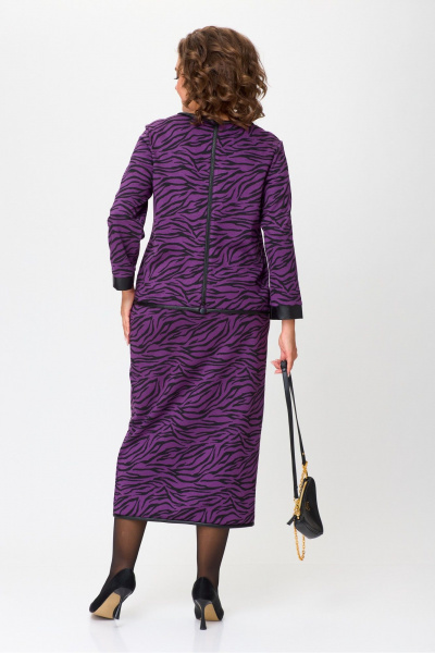 Джемпер, юбка Michel chic 1394 фиолетовый_принт - фото 6