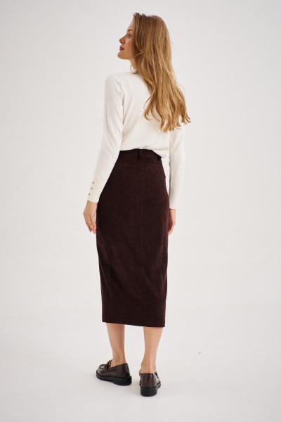 Комплект юбки и джемпера из вискозного трикотажа на каждый день EZER 2105 баклажан - фото 7