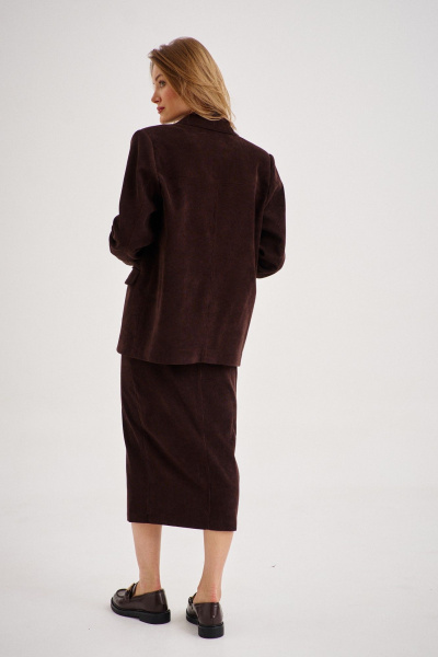 Комплект юбки и джемпера из вискозного трикотажа на каждый день EZER 2105 баклажан - фото 6