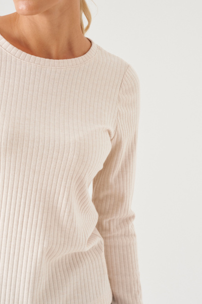 Джемпер полуприлегающего силуэта из трикотажа для повседневных образов Панда 194740w молочный - фото 3