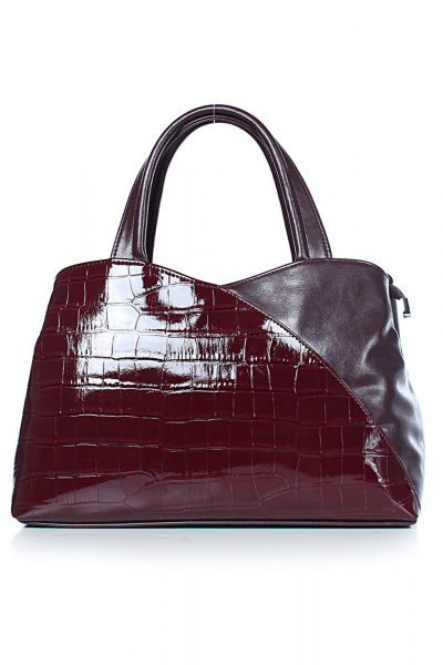 Красная сумка из экокожи на два отделения для ежедневных образов Galanteya 12324.24с637к45 бордо - фото 2