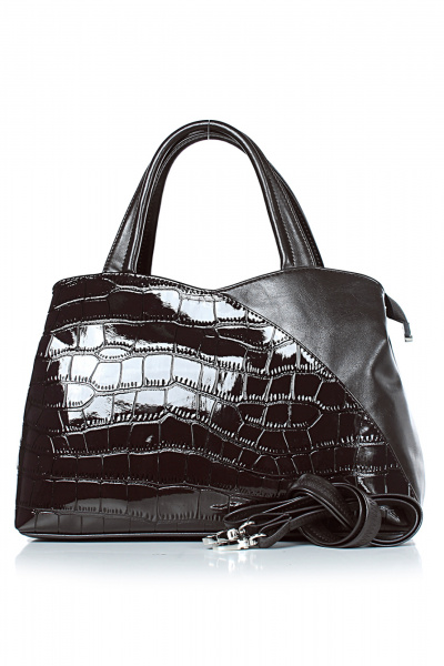 Бежевая сумка из натуральной кожи на два отделения Galanteya 12324.24с637к45 кор.т/коричн - фото 2