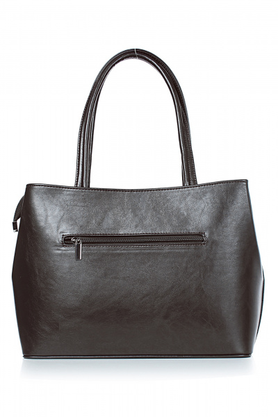 Классическая коричневая сумка из экокожи на каждый день Galanteya 13624.24с620к45 кор.т/серый - фото 3