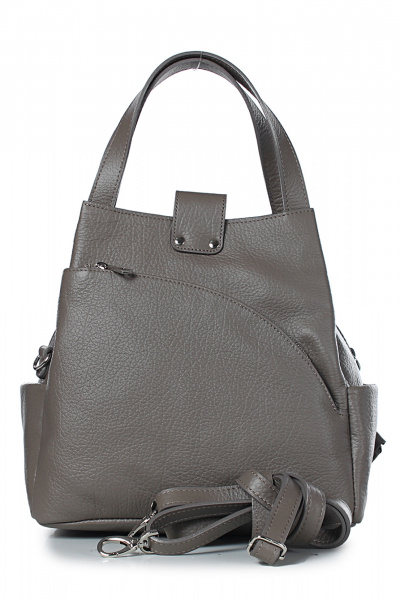 Сумка из натуральной кожи на каждый день Galanteya 13724.24с622к45 серо-коричневый - фото 2