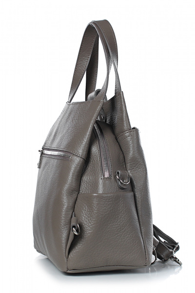 Сумка из натуральной кожи на каждый день Galanteya 13724.24с622к45 серо-коричневый - фото 3