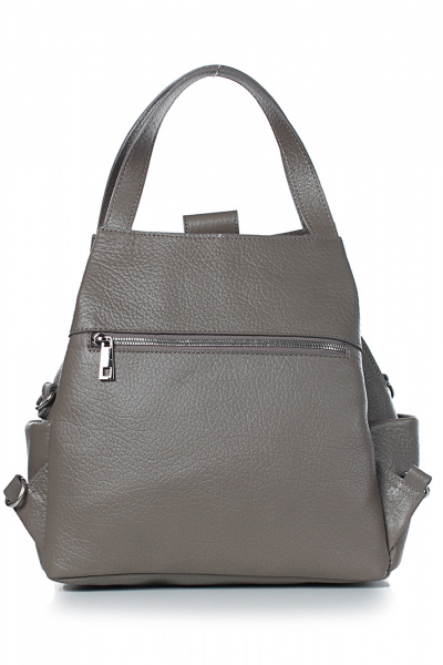 Сумка из натуральной кожи на каждый день Galanteya 13724.24с622к45 серо-коричневый - фото 4