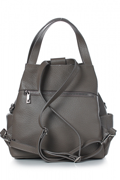 Сумка из натуральной кожи на каждый день Galanteya 13724.24с622к45 серо-коричневый - фото 5