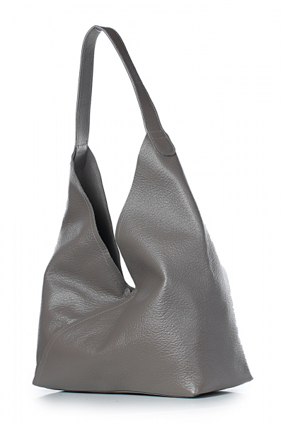 Сумка из натуральной кожи с малым клапаном и короткой ручкой Galanteya 20123.23с1274к45 серо-коричневый - фото 1