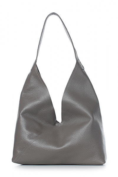 Сумка из натуральной кожи с малым клапаном и короткой ручкой Galanteya 20123.23с1274к45 серо-коричневый - фото 2