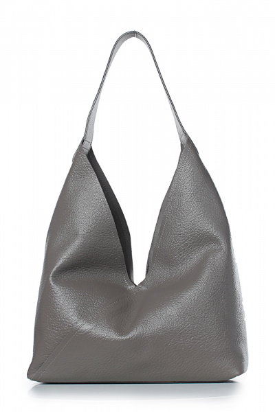 Сумка из натуральной кожи с малым клапаном и короткой ручкой Galanteya 20123.23с1274к45 серо-коричневый - фото 3