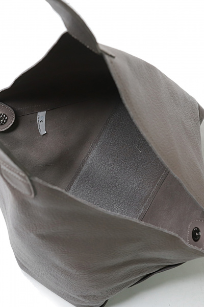 Сумка из натуральной кожи с малым клапаном и короткой ручкой Galanteya 20123.23с1274к45 серо-коричневый - фото 5