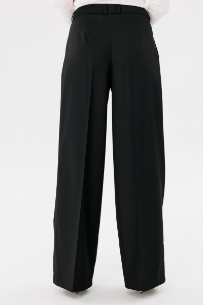 Классические брюки Палаццо из текстиля для делового образа FAMA 24035-1 чёрный - фото 2