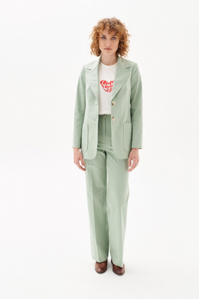 Брюки прямые из костюмной ткани с карманами Morozov Amavie 4.2071_A1_Louvia фисташка - фото 2