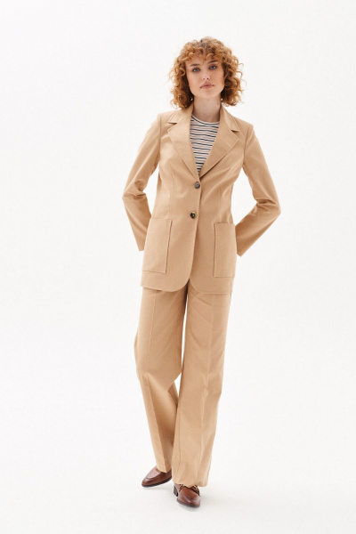 Жакет полуприлегающий из костюмной ткани на пуговицах Morozov Amavie 3.2071_A2_Louvia табак - фото 1