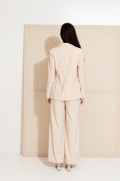 Жакет чуть ниже бедер из смесовой ткани с рельефами Morozov Amavie 3.2089_A2_Carmen бежевый - фото 7