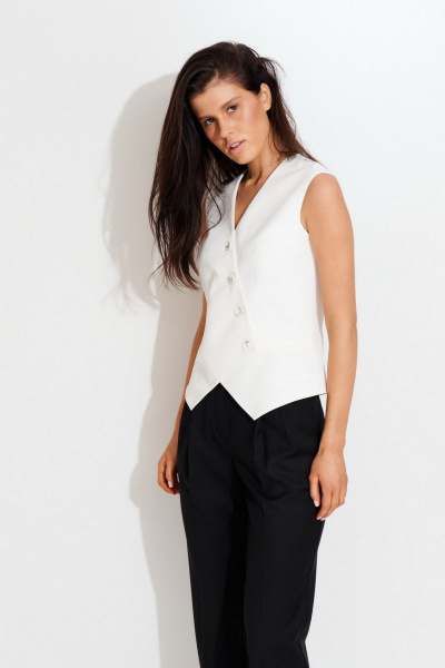 Классические брюки зауженные из костюмной ткани Morozov Amavie 4.2053_A1_Venera черный - фото 5