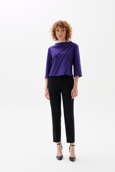 Зауженные брюки классического кроя из текстиля Morozov Amavie 4.2058_A1_Rene черный - фото 1