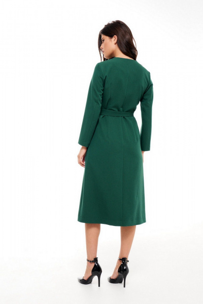 Платье демисезонное зеленое А-силуэт с карманами Morozov Amavie 1.2048_A3_Karin темно-зеленый - фото 2