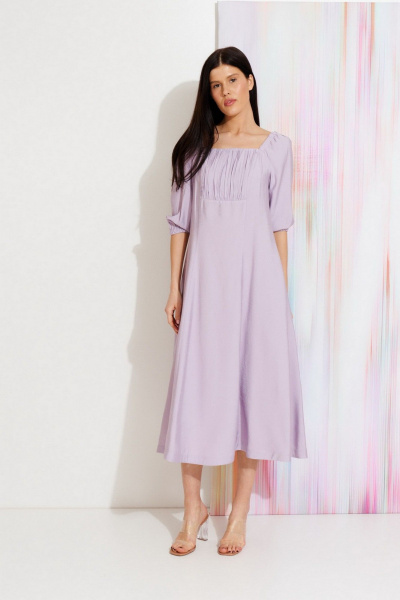 Платье летнее вискоза с драпировкой и карманами Morozov Amavie 1.2087_A1_Zunka лавандовый - фото 1