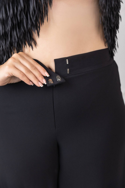 Брюки демисезонные зауженные с разрезами и кармана ми ASV 2739 черный - фото 8