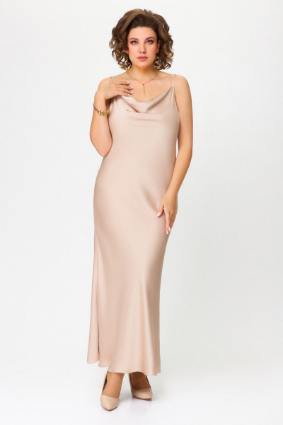 Круглогодичный комплект платье и жакет из текстиля с пайетками Svetlana-Style 2033 золото - фото 3