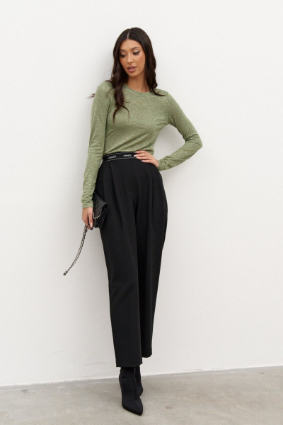 Джемпер из вискозы с овальной горловиной в светлом оттенке ANNETE A962/3 - фото 3