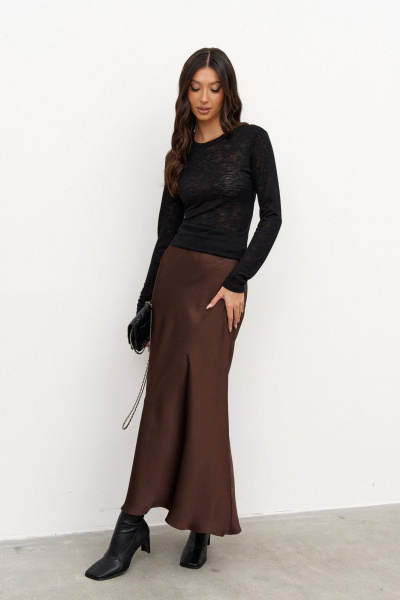 Юбка из струящегося текстиля с резинкой и подкладкой ANNETE A1357/1 - фото 3