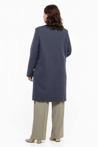 Пальто демисезонное женское из шерстяной ткани Дорофея 402 серый - фото 7