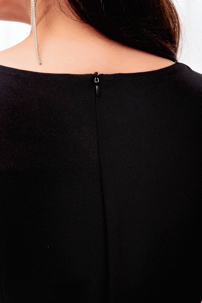 вечернее платье прямого силуэта из текстиля Gold Style 2535 черный - фото 6