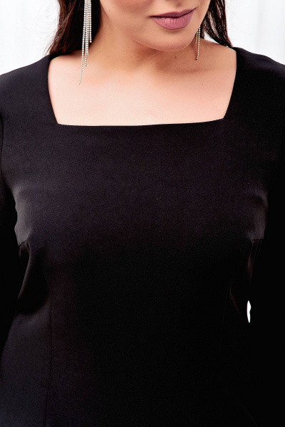 вечернее платье прямого силуэта из текстиля Gold Style 2535 черный - фото 4