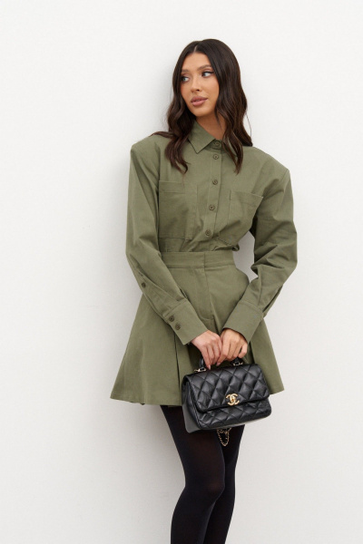 Рубашка деловая на каждый день из хлопка с воротником ANNETE A2021 - фото 8