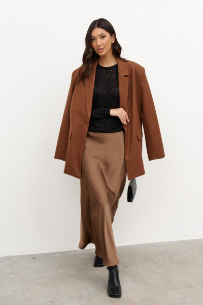 Свободный жакет из костюмной ткани с функциональными карманами ANNETE A5339/1 - фото 6