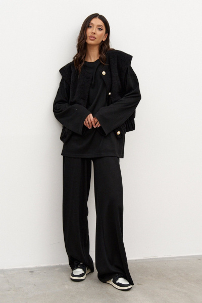 Жилет прямой классический из текстиля на каждый день ANNETE A5357 - фото 9