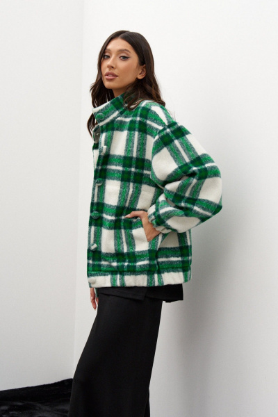 Бомбер из клетчатого текстиля на каждый день ANNETE A5364 - фото 4