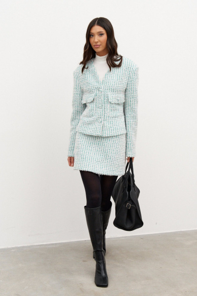 Жакет яркий полуприлегающий с накладными карманами ANNETE A5378 - фото 11