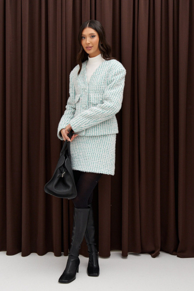 Жакет яркий полуприлегающий с накладными карманами ANNETE A5378 - фото 8