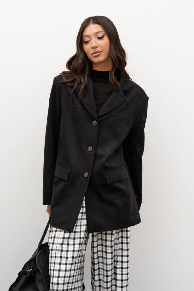 Жакет из искусственной замши с кокетками и воротником ANNETE A5380 - фото 7