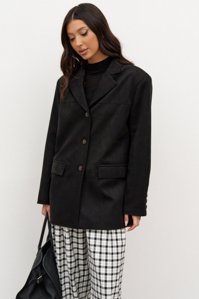 Жакет из искусственной замши с кокетками и воротником ANNETE A5380 - фото 9