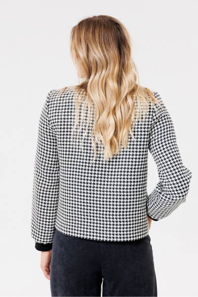 Круглогодичный женский бомбер с накладными карманами PRATA wear S018 черный - фото 7